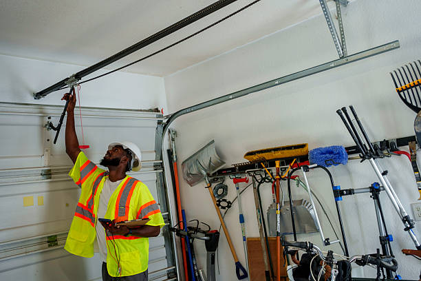 Professional Garage Door Panel Replacement technician working in Apple Valley, MN